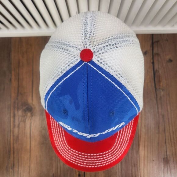 Choko Snap-On Hat Cap Snapback Red White Blue USA Mesh Tools Mens Dad Authentics - Picture 7 of 10